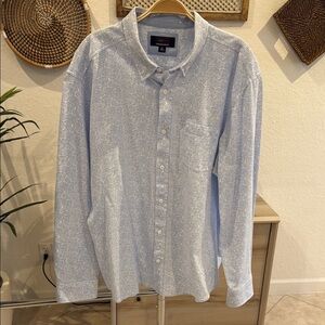 Johnston & Murphy Blue Casual Button Down Shirt